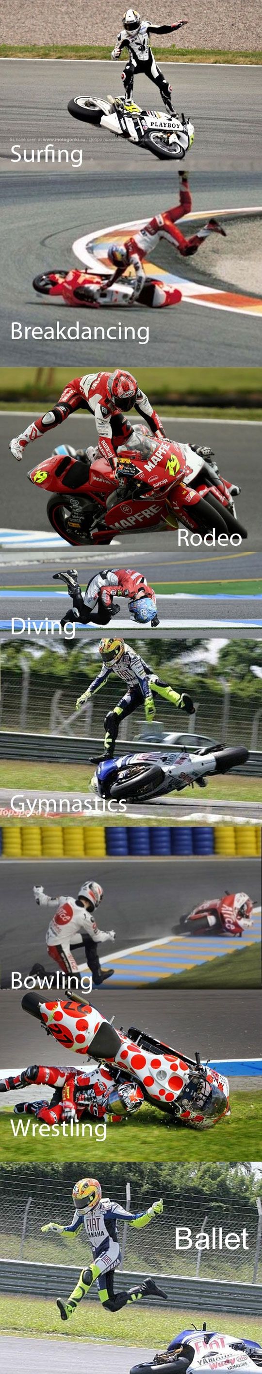 Sports that can be combined with motorcycle racing.