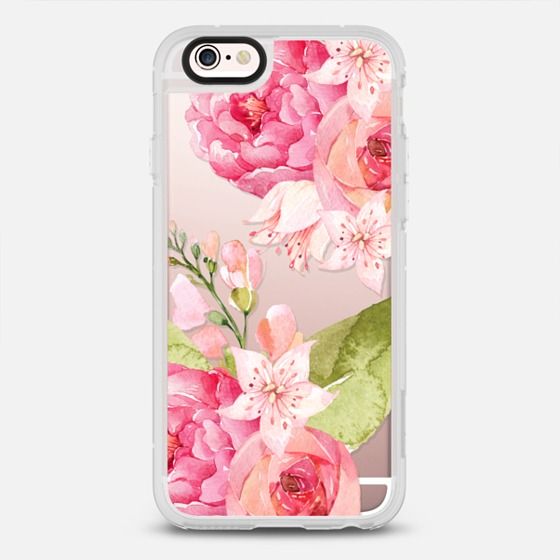 Spring Flowers 2 - protective iPhone 6 phone case in Clear and Clear by Jande Laulu #floralprint | @Casetify