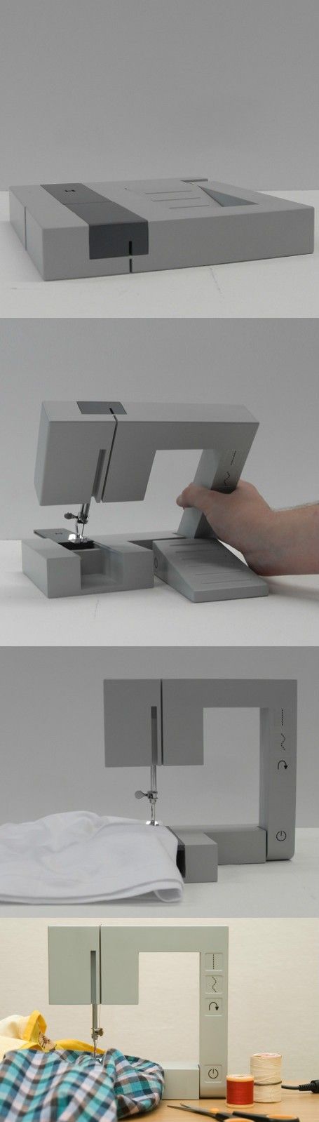 Square and portable sewing machine
