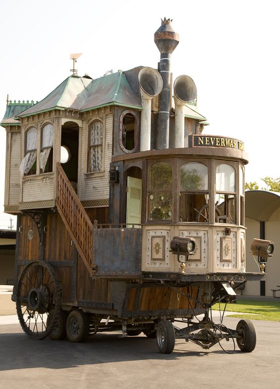 Steampunk Tendencies | Neverwas Haul, A Steampunk Victorian-Era House On Wheels  New Group : Come to share, promote your art, your event, meet new people, crafters, artists,  