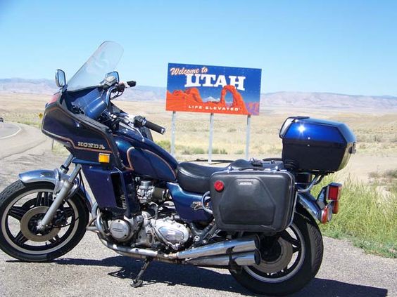 Steve Solko stopped to take a picture of a his 1980 Honda CB900 Custom at the Utah/Colorado state line on his way to the 2010 Bonneville Vintage GP at Miller Motorsports Part in Tooele, Utah. (Photo and article by Steve Solko. Read more: Motorcycle Classics November 2010)