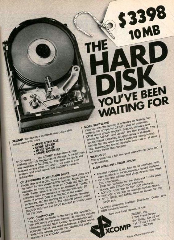 Still remember the good ol’ days with joysticks and bulky monitors? 1TB hard disks may now be a common sight, but did you know that people used to be excited over ads promoting 10MB hard disks? Modems were the size of radios, the Macintosh computer looked like a