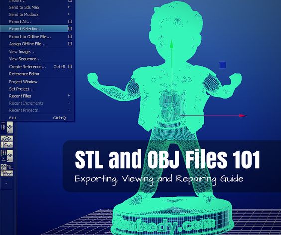 STL and OBJ Files 101: Exporting, Viewing and Repairing Guide. #3dprinting #3dmodeling