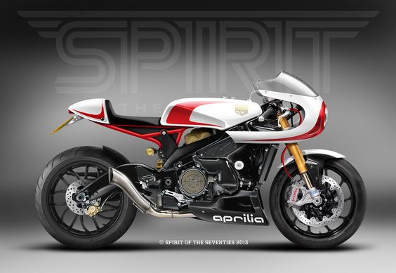 Stunning Aprilia cafe concept by Spirit of the Seventies.