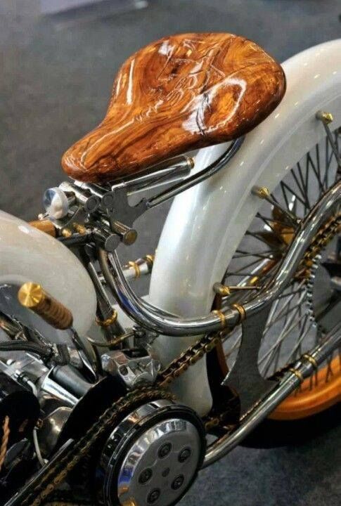 Suicide clutch & Wooden Seat #motorcycle #bike