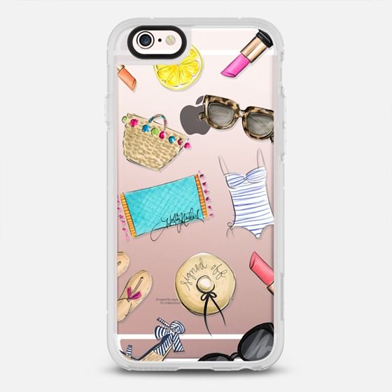 Summer Style (Fashion Illustration Transparent Case) - protective iPhone 6 phone case in Clear and Clear by @H. Nichols Illustration #fashionillustration | @Casetify
