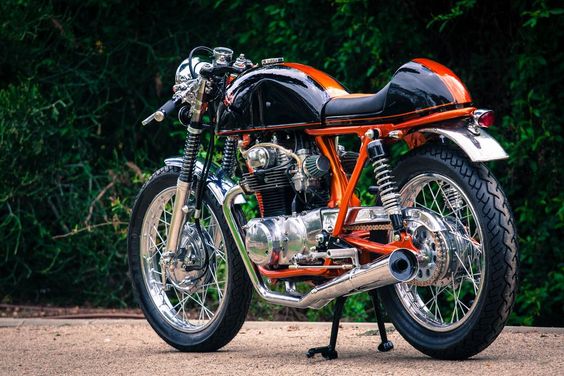 Super classy 1970 Honda CB350 Cafe racer from Israel's Back On Two workshop.