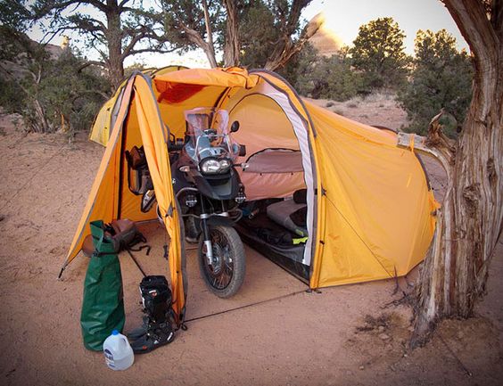 Tenere Motorcycle Expedition Tent - this looks like something he would want!