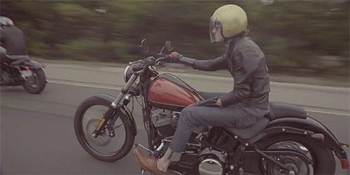 The cool. ( Butch Walker goes on a bike ride with Harley for 