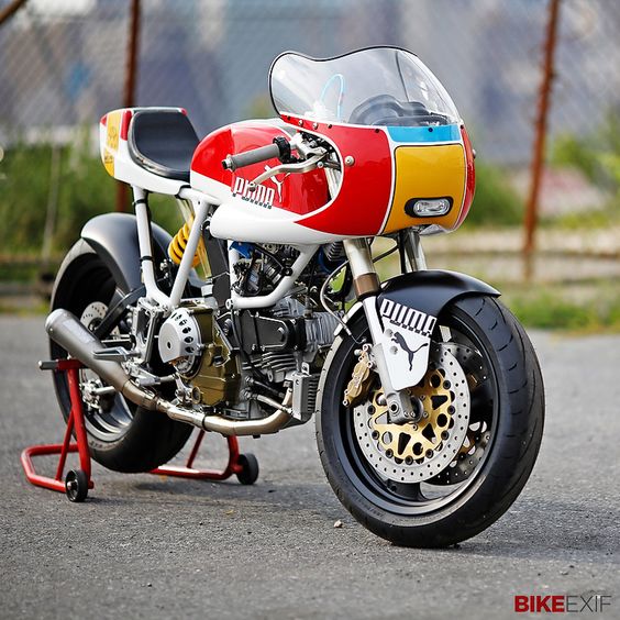 The German sportswear company Puma has commissioned one of America's top custom motorcycle builders to create this fast, colorful Ducati 900 SS custom.