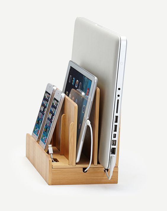 The  Bamboo Multi-device Charging Station and Dock With Universal Compatibility By Great Useful Stuff®:Amazon:Cell Phones & Accessories