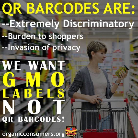 The high tech hijacking of GMO food labeling: 5 reasons why the QR barcode is not a sufficient alternative to GMO labels #RightToKnow #LabelGMOs #GMOs