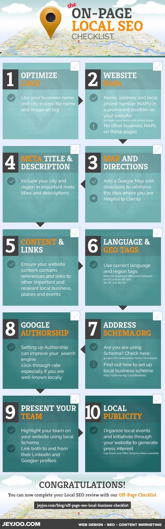 The On-Page Local SEO Checklist - #infographic