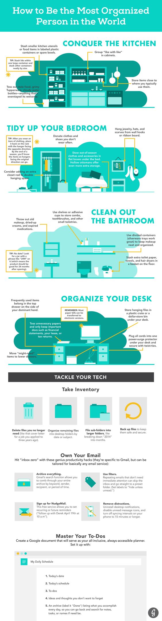 The Ultimate Guide to Being the Most Organized Person in the World #organization #home #office