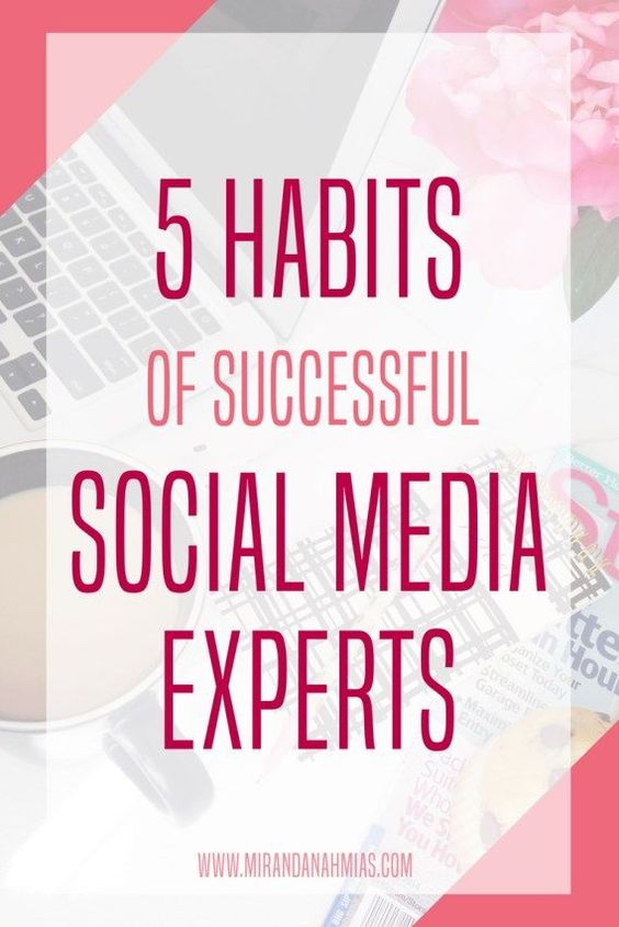 These are the 5 habits of successful social media marketers! Super helpful social media tips for bloggers, small business owners, and entrepreneurs. 