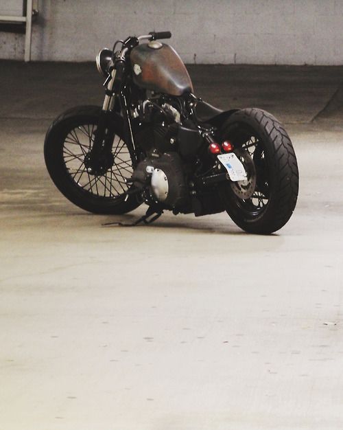 This is exactly what I imagine I will one day park in my driveway! Harley Davidson Sportster Bobber - Adam Wichmann