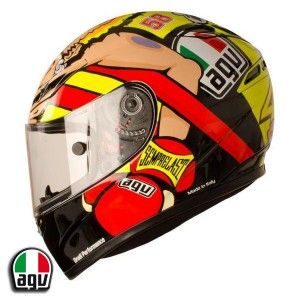 This is the Valentino Rossi 'Boxer' helmet that Rossi wore for the Misano 2012 MotoGP -