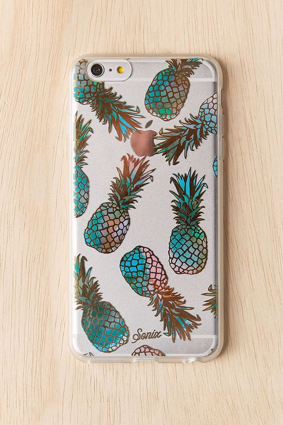 This metallic phone case. | 28 Products For People Who Think Pineapples Are Cute