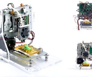 This project describes the design of a very low budget 3D Printer that is mainly built out of recycled electronic components. The result is a small