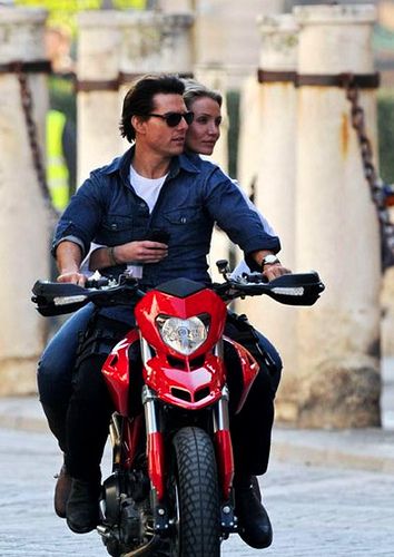 Tom Cruise and Cameron Diaz in Knight & Day.  The Ducati Hypermotard was absolutely the best part of the movie!