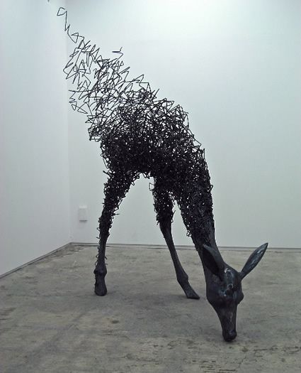 Tomohiro Inaba. Iron / wire sculpture.