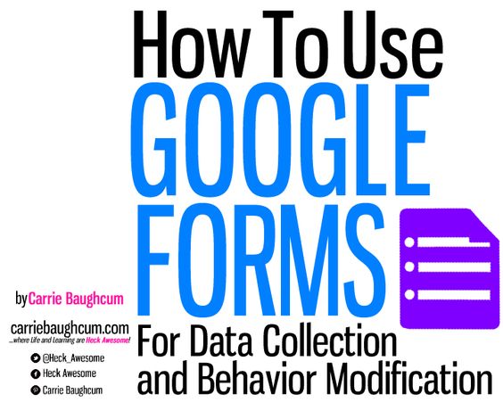 TOUCH this image: Google Forms for Data Collection and Behavior Modification by Carrie Baughcum