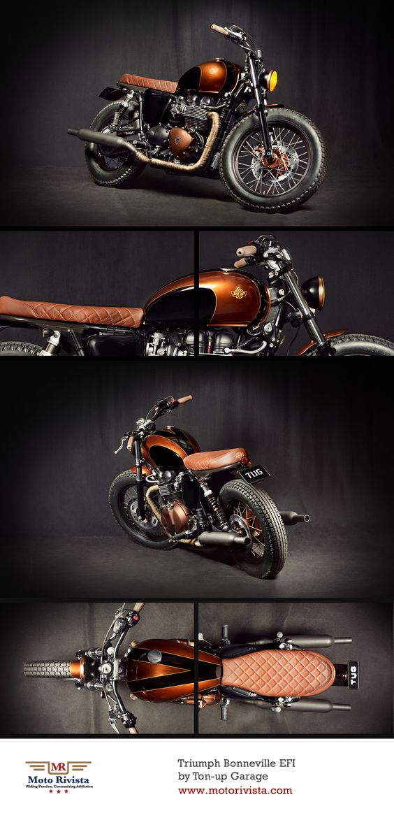 #Triumph Bonneville EFI by Ton-up Garage   ~ featured on  #Custom #motorcycle #Portugal ~