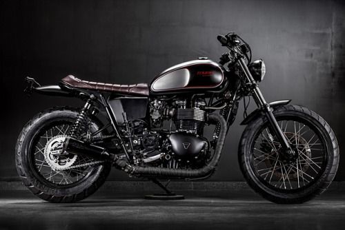 Triumph Bonneville T100 Brat Style “Steadfast” by MaccoMotors #motorcycles #bratstyle #motos | 