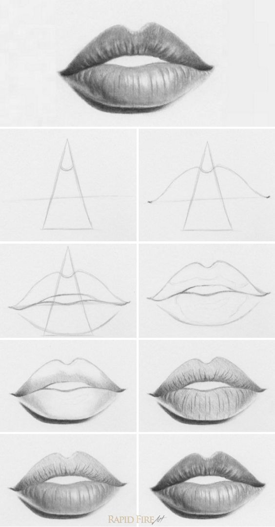 Tutorial: How to Draw Lips A very simple way to draw lips. You can even use this method to draw different types of lips by making just a few changes in step 1.