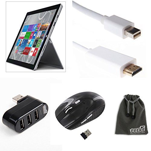 very cool  EEEKit for Surface Pro 4 3 2 Mini DisplayPort DP to HDMI Cable+USB Hub+Mouse
