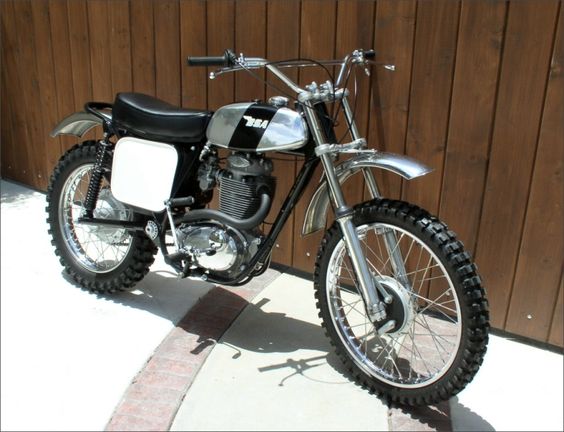 Vintage BSA Motorcycle - Old Dirt Bike Motocross Version