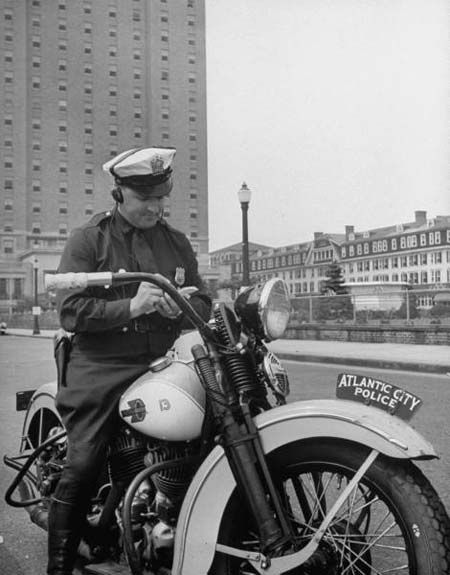 Vintage police Motorcycle