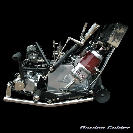 ◆ Visit MACHINE Shop Café ◆ (No. 108 ~ VINTAGE SCOTT 600cc MOTORCYCLE ENGINE, by Gordon Calder, via Flickr, 3,000,000 Views!)