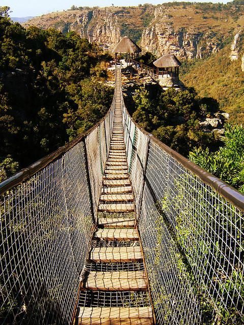 Walk the Swing Bridge at Oribi Gorge, South Africa. Looks terrifying! I would maybe do if I ever found myself Africa.