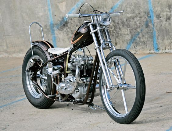“We didn’t really build this bike for a customer,” says Factory Metal Works owner Lucas Joyner. “It was just an idea I had so we ran with it. This bike catches tons of attention at shows, everyone loves the ‘Cheech and Chong’ style.” There’s not much about this 1966 Triumph 500cc-based chopper that’s not custom. . .