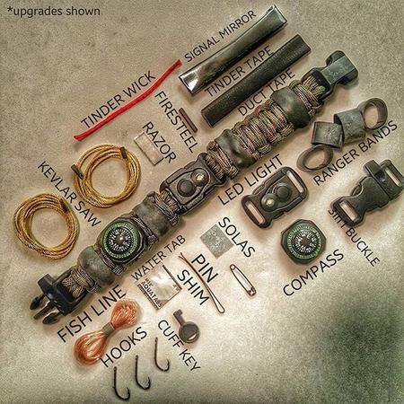 Wearable Survival Kits built into 550lb Paracord Bracelets. Custom design your own bracelet choosing from 80+ EDC tools, buckles, tactical gear, and options. USA crafted, Veteran owned and operated. For preppers, survivalists, operators.