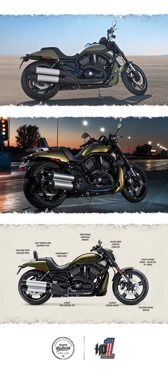 With drag-strip performance and street-smart style, they make a bold statement wherever they roll. | 2016 Harley-Davidson Night Rod Special