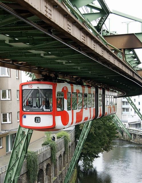 Wuppertal Schwebebahn or Wuppertal Floating Tram, a suspension railway, Germany (photo by Neil Pulling)