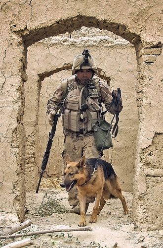 100 Images From Afghanistan - Day 82. The use of K9 teams has proved essential in the detection of booby traps, improvised explosive devices (IEDs) and other explosives that would otherwise be undetectable to modern technologies, greatly increasing soldier safety.