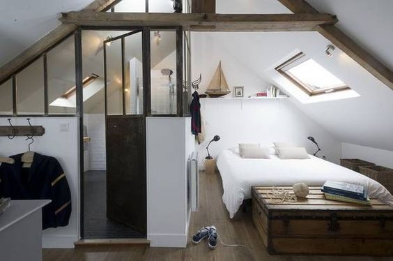 11 converted attic bedrooms to inspire you. Amazing transformations that prove we all need a bedroom in the attic. For more converted bedroom and attic bedroom ideas go to Domino.