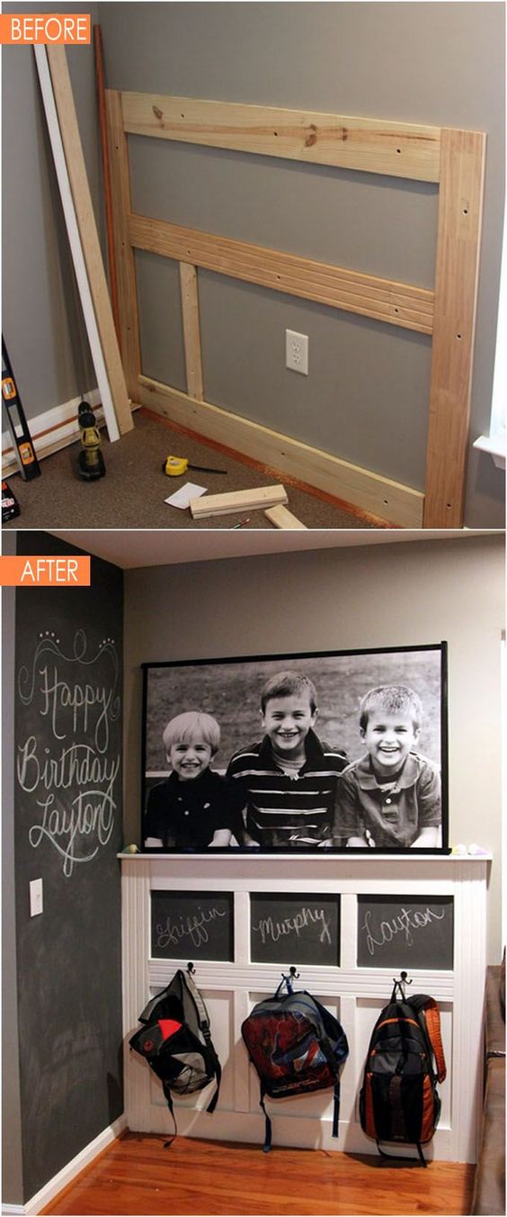 21 amazing DIY before after entryway makeovers! These dramatic transformations will inspire you to create a beautiful, functional and welcoming entryway! - A Piece Of Rainbow