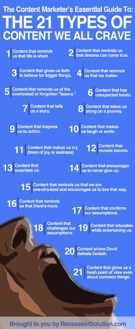 21 types of content we crave