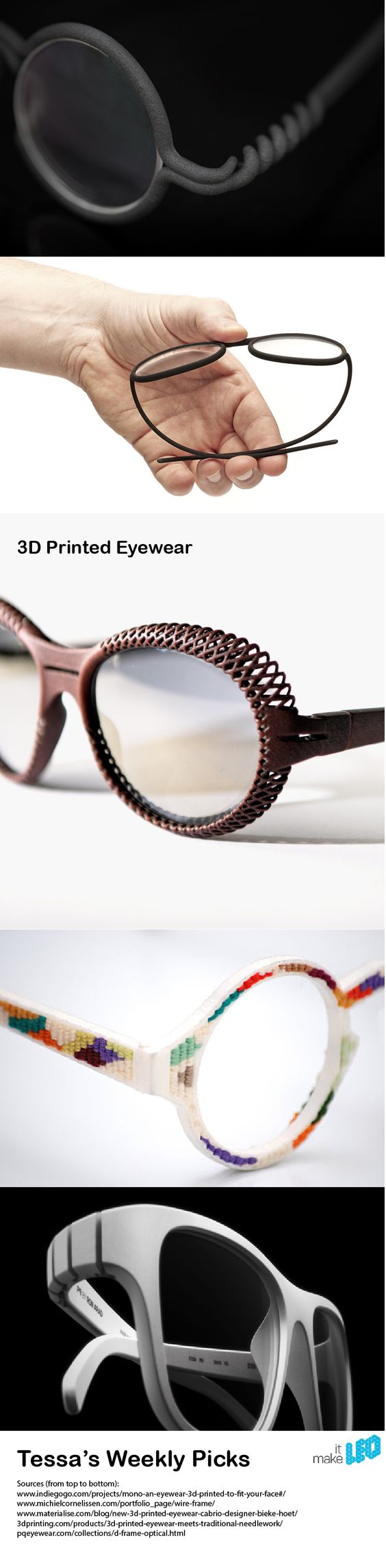 5 examples of 3D printed glasses with remarkable details. Have a closer look! | Make it LEO - Tessa's Weekly Picks