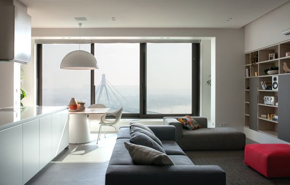 A Kiev apartment overlooking the Dnieper river