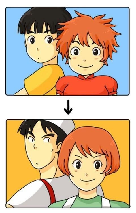 A twitter user theorizes that the children from Ponyo grew up to be the baker couple from Kiki’s Delivery Service.