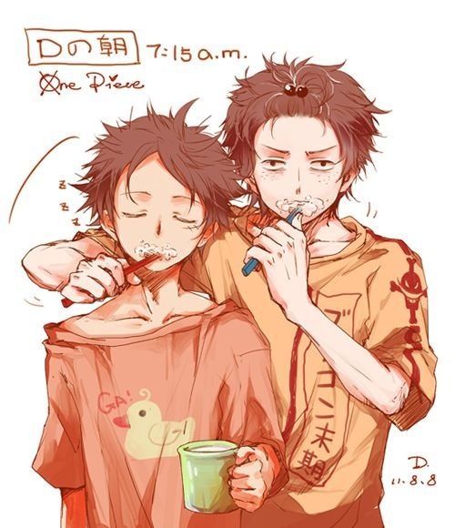 Ace and Luffy so cute!