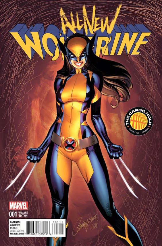 All New Wolverine #1 variant cover by J. Scott Campbell, colours by Nei Ruffino *