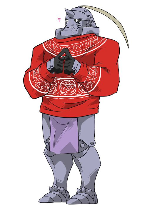 Alphonse Elric adorable! He's wearing a sweater! T-T soo cute