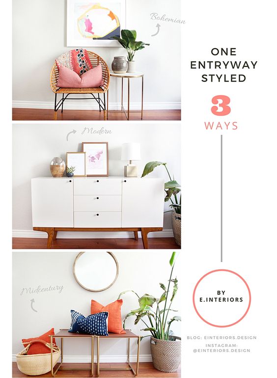An Entryway Styled 3 Ways