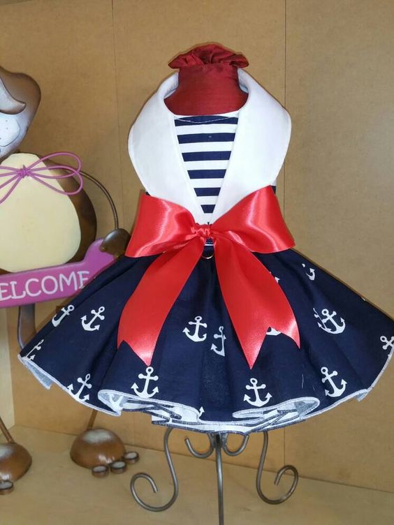 Anchors Away Dog Dress by digginitdesigns on Etsy 